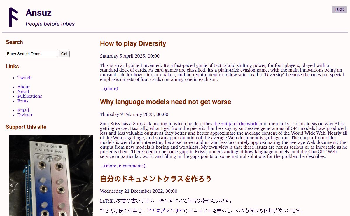Ansuz - Matthew Skala's home page