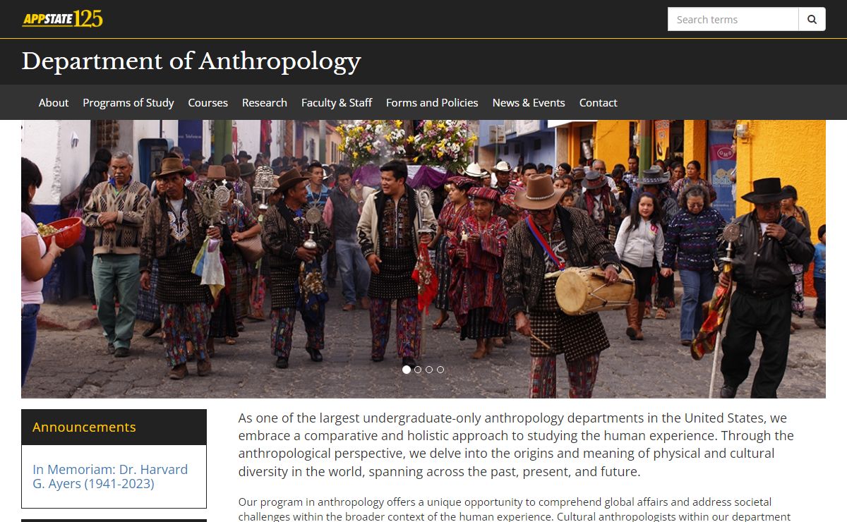 Department of Anthropology | Appalachian State University