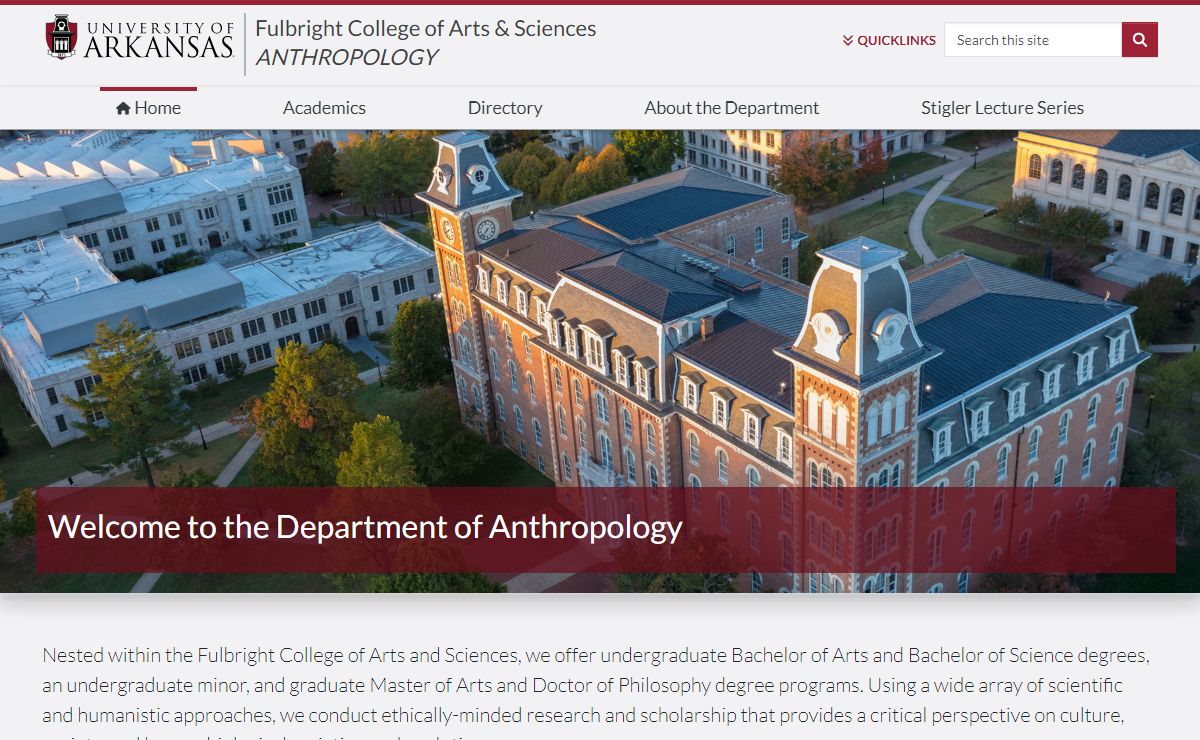 Department of Anthropology | Anthropology | University of Arkansas