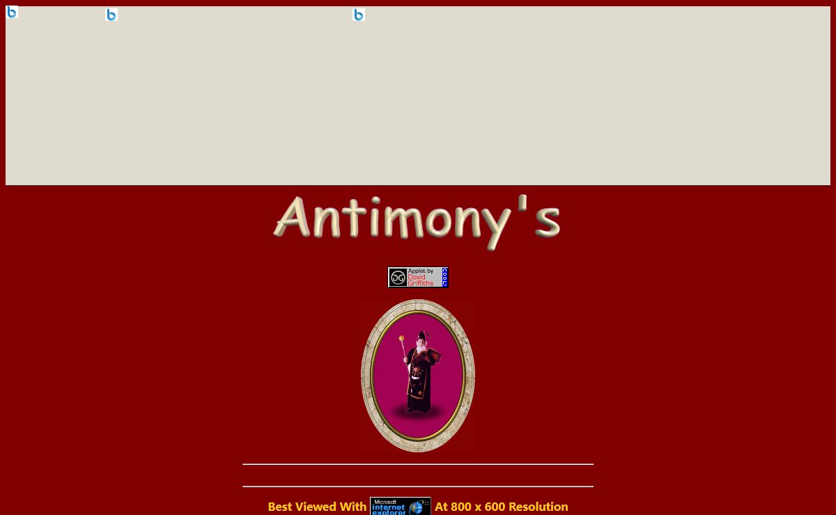 David Griffiths Applets Managed by Antimony