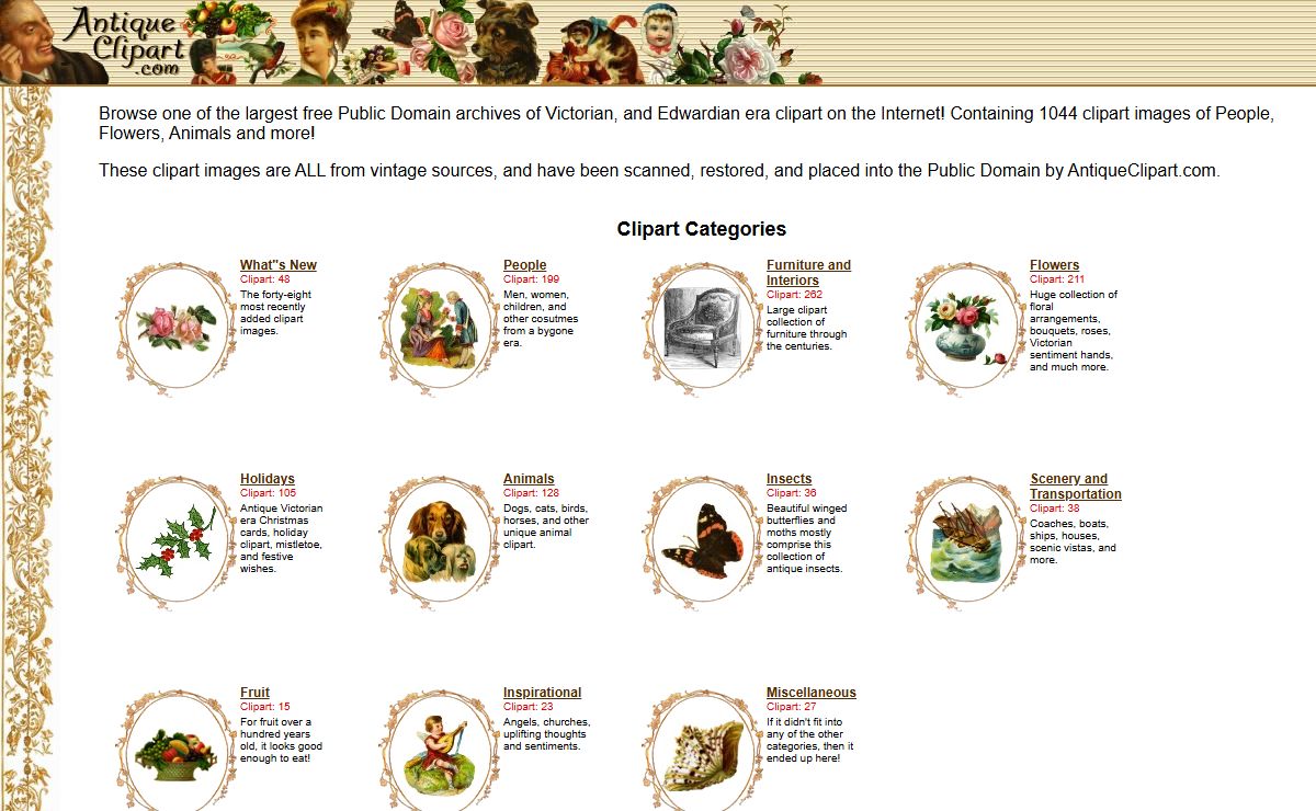 Antique Clipart - Free Public Domain Clipart