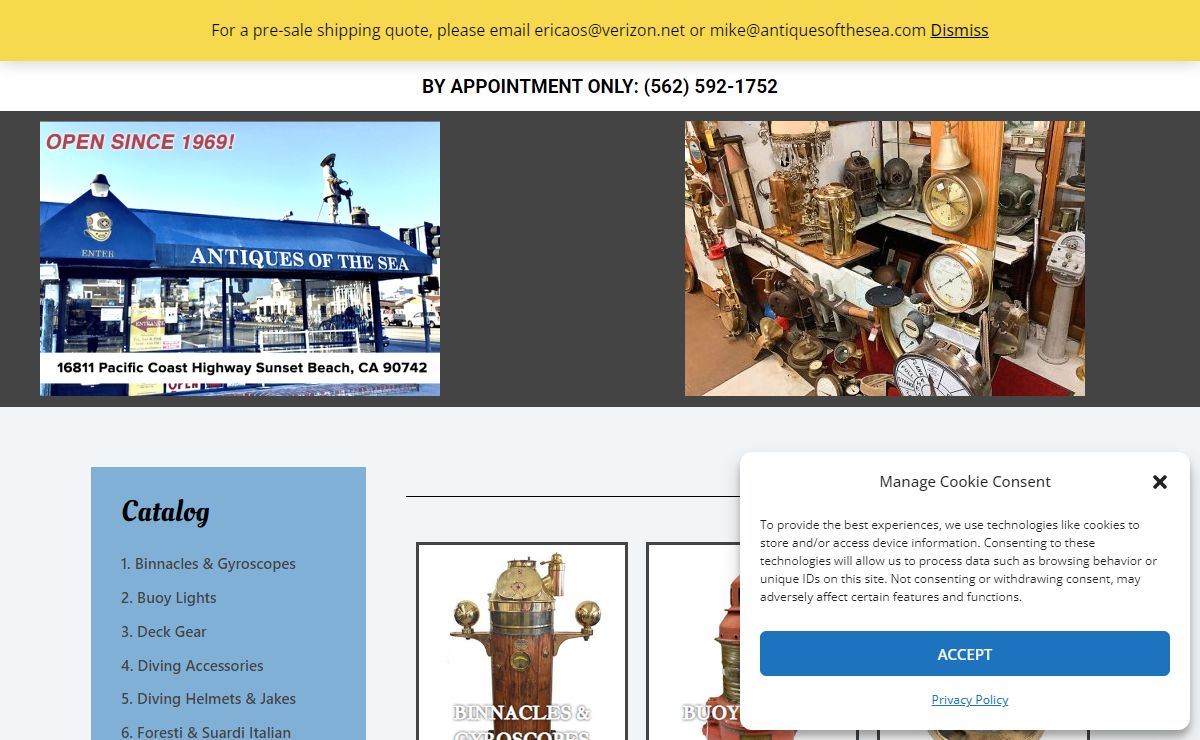 Nautical Antiques in Orange County • Antiques of the Sea