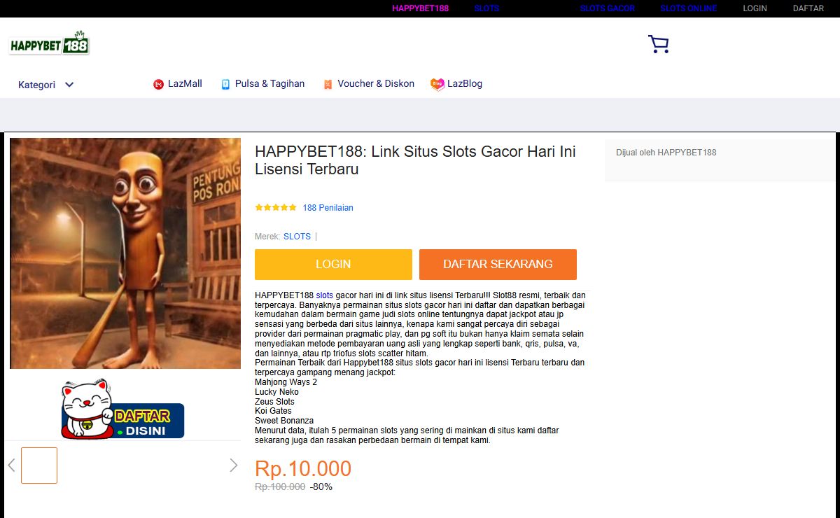 HAPPYBET188: Link Situs Slots Gacor Hari Ini Lisensi Terbaru