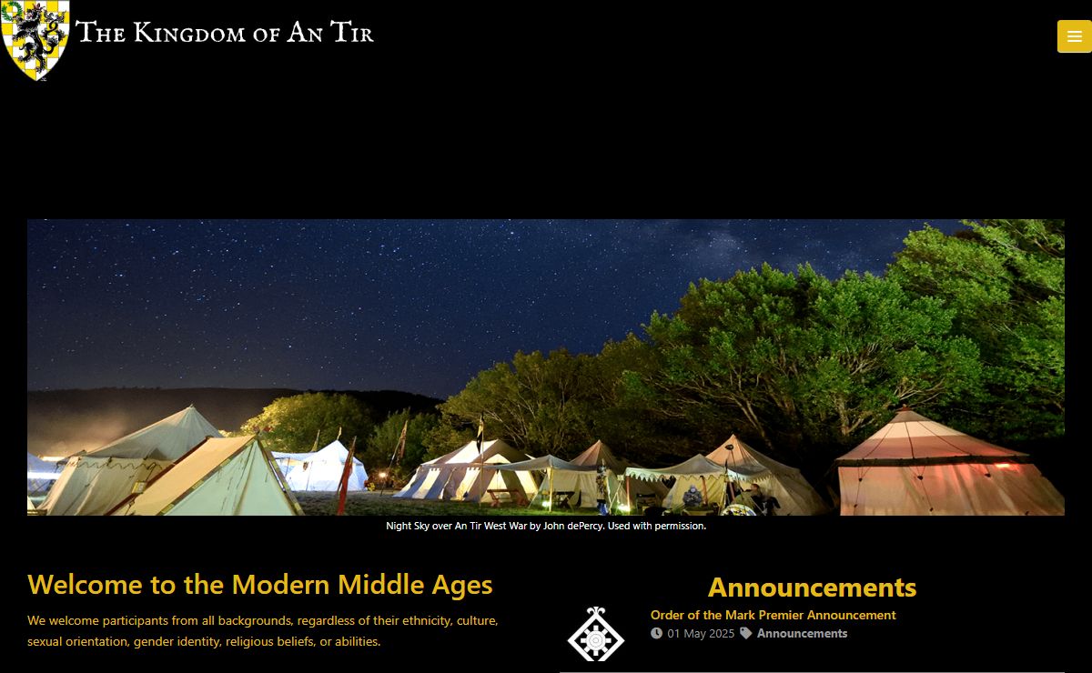 Kingdom of An Tir – Official website of the Kingdom of An Tir, SCA, Inc.