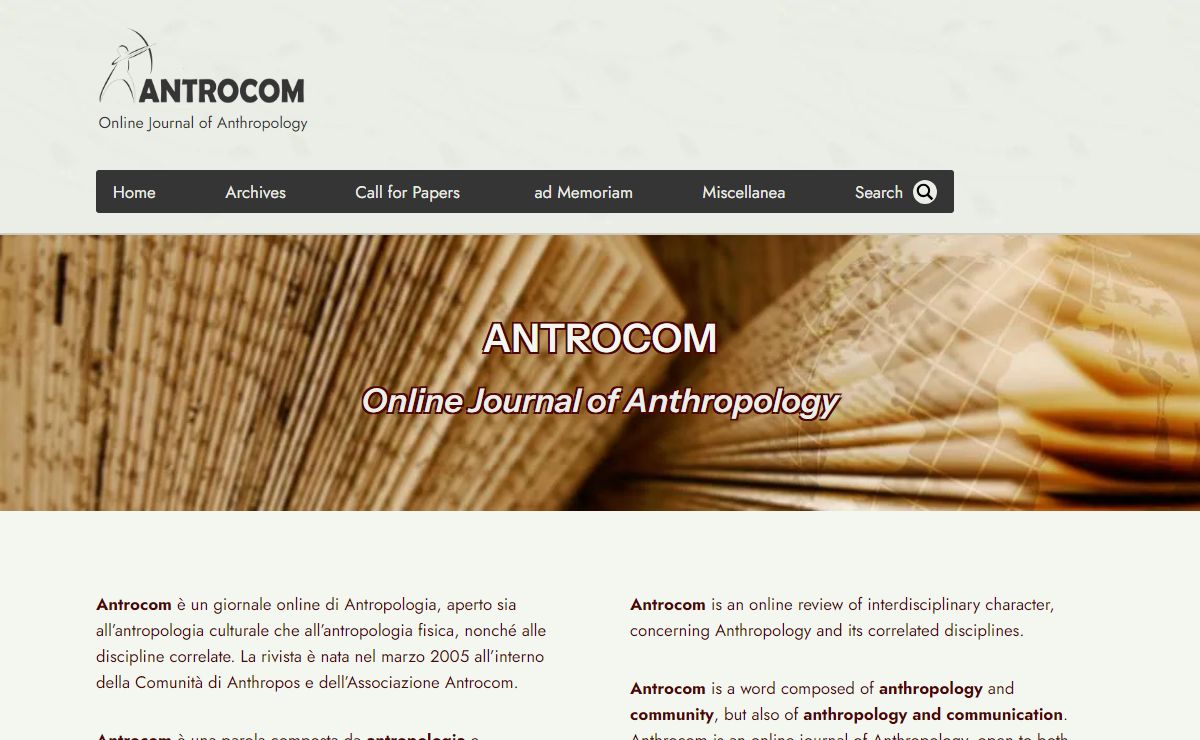 Antrocom - Online Journal of Anthropology