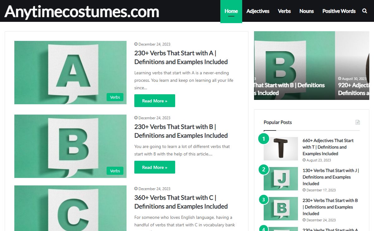 Anytimecostumes.com - Educational & Inspirational