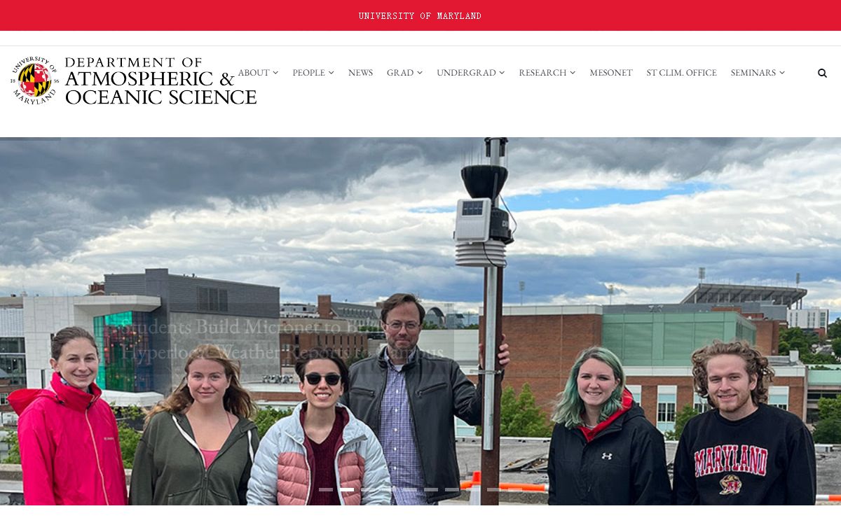 Home | Department of Atmospheric & Oceanic Science | University of Maryland