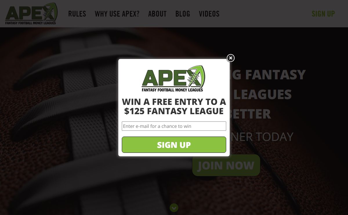 Fantasy Football Money Leagues - Apex Fantasy Football Money Leagues