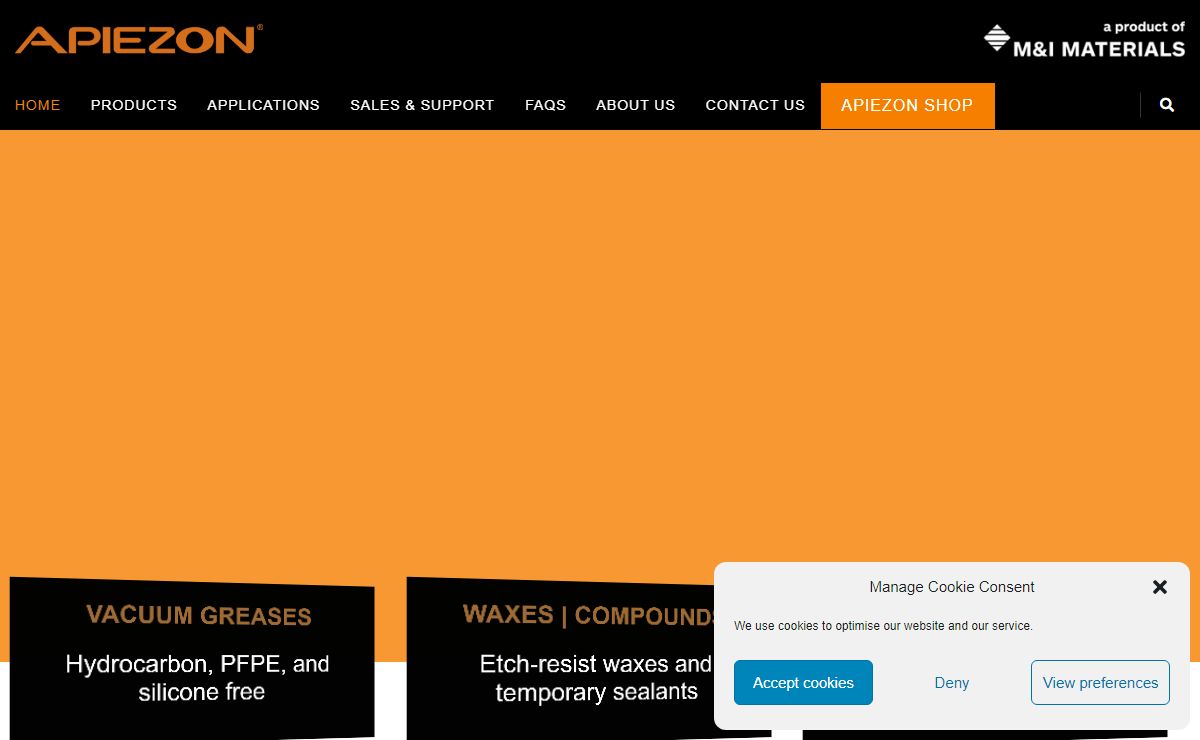 Apiezon Vacuum Greases, Lubricants and Sealants | Apiezon