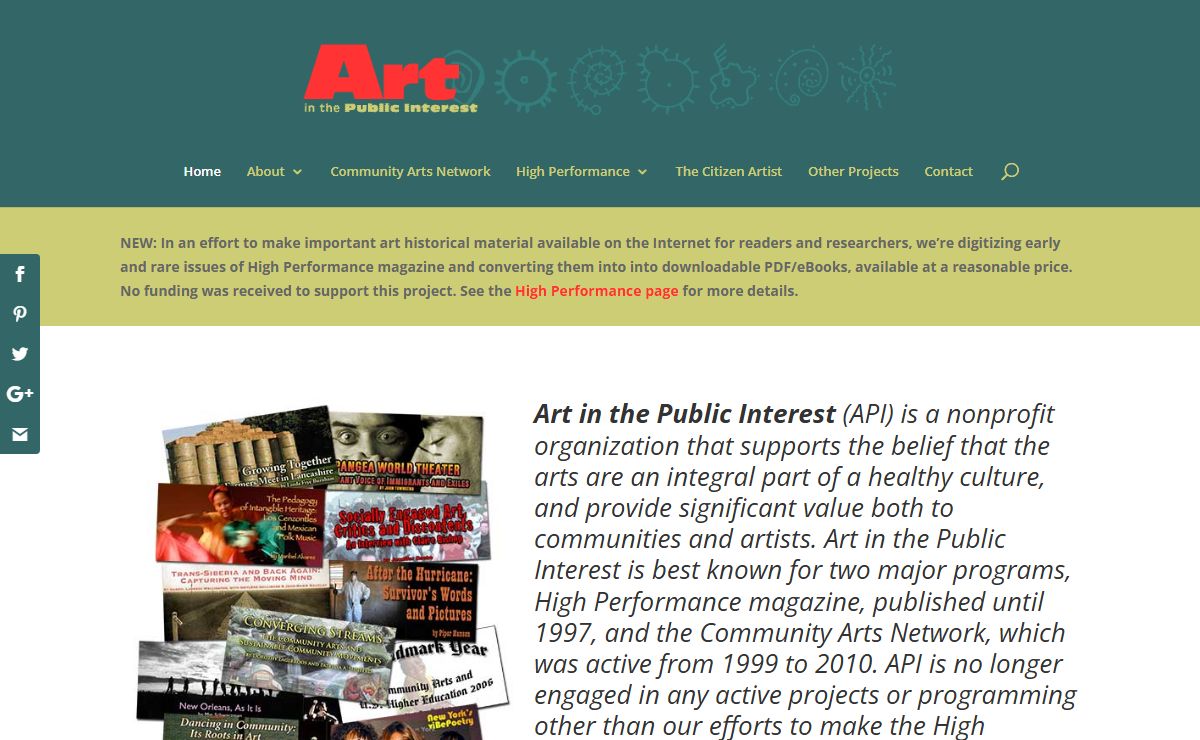 Art in the Public Interest | supporting the belief that the arts are an integral part of a healthy society
