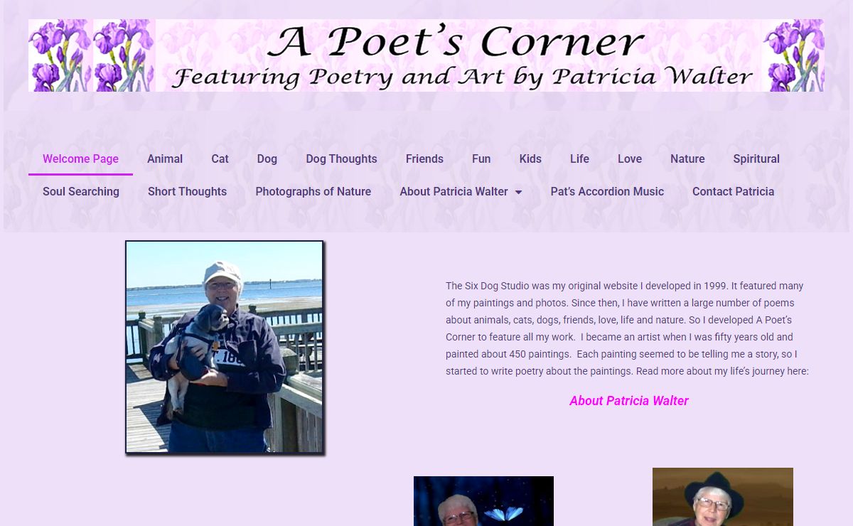 Welcome to A Poet's Corner Featuring Art and Poetry of Patricia Walter - A Poets Corner