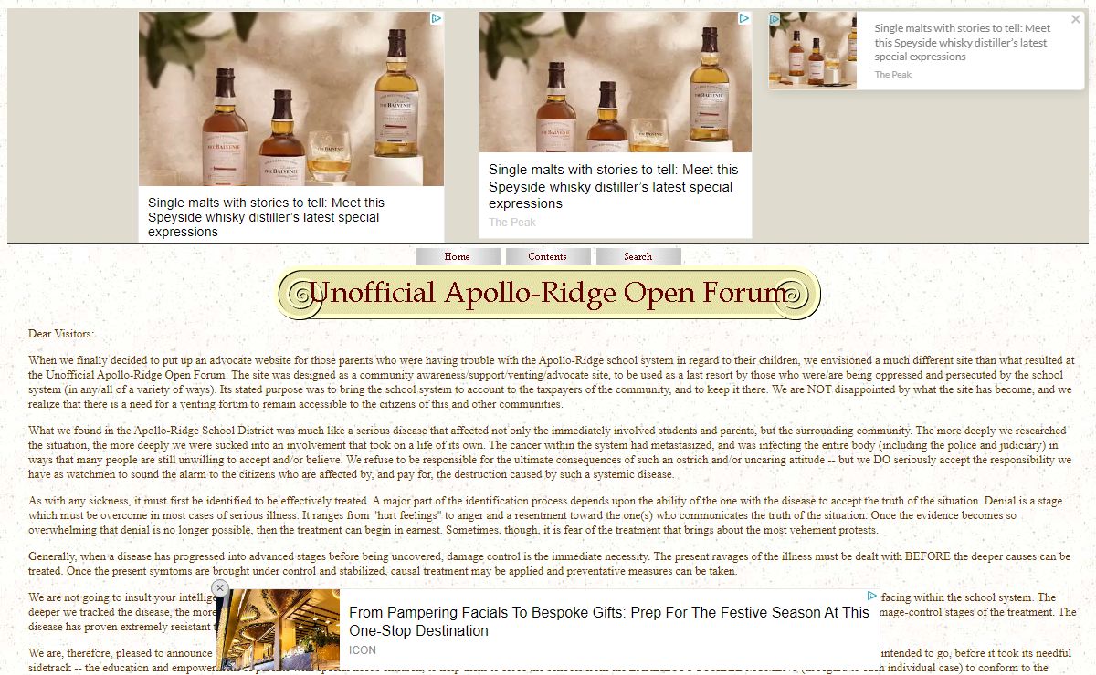 The Unofficial Apollo-Ridge Open Forum