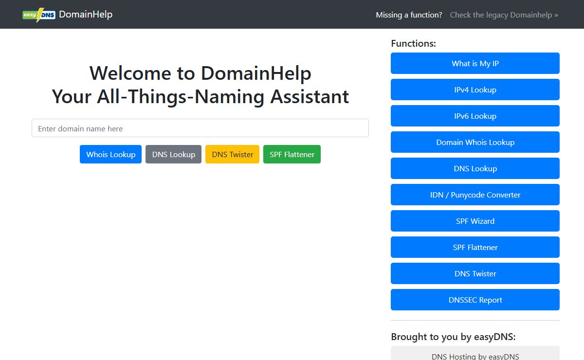 DomainHelp by easyDNS (formerly easyWhois)