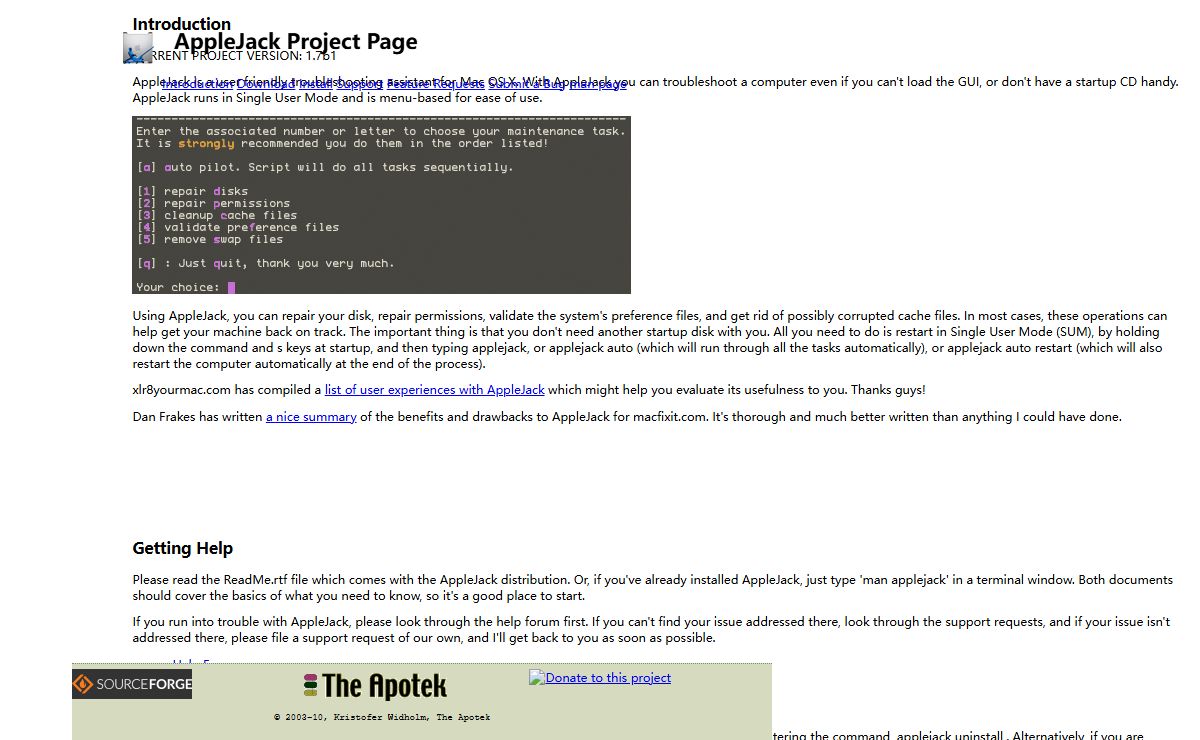 AppleJack Project Page