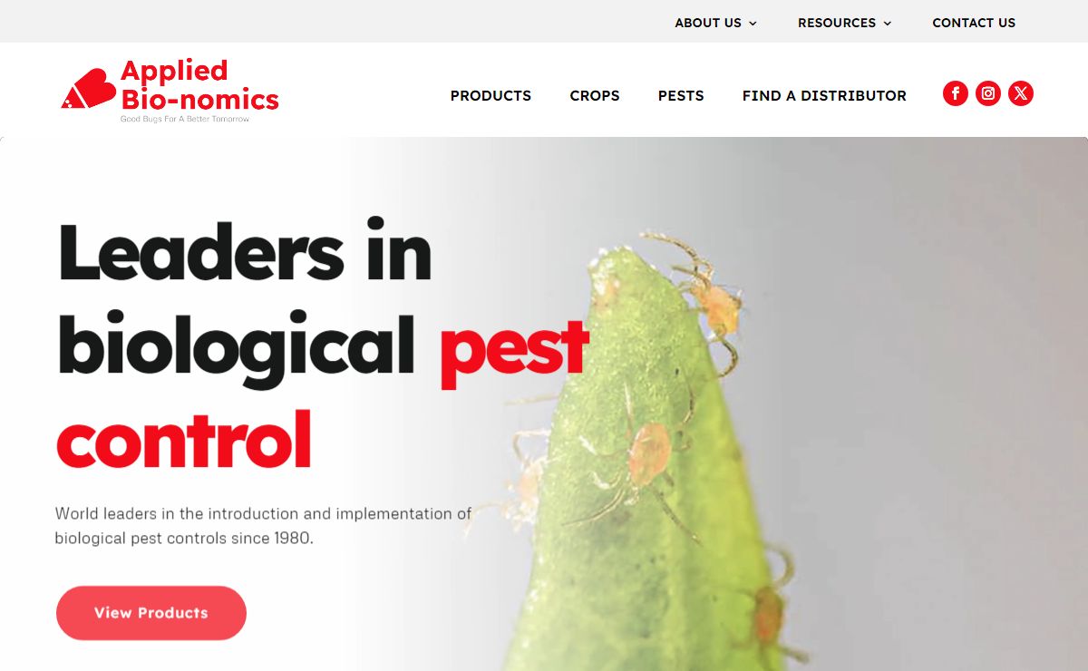 Applied Bio-nomics | Biological Pest Control
