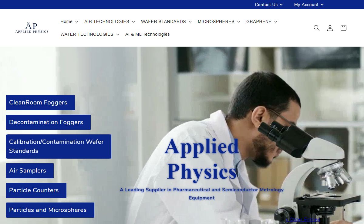 Applied Physics USA | Wafer Standards, Microspheres & Cleanroom Fogger – Applied Physics Inc.