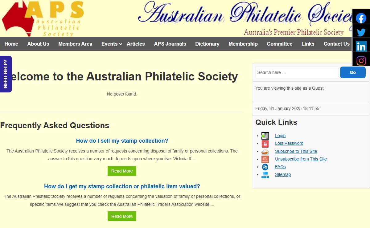 The Australian Philatelic Society Inc. – Australia's Premier Philatelic Society – The Official Web Site of the Australian Philatelic Society
