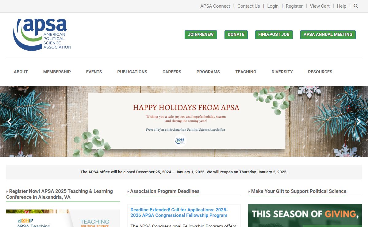 American Political Science Association (APSA)