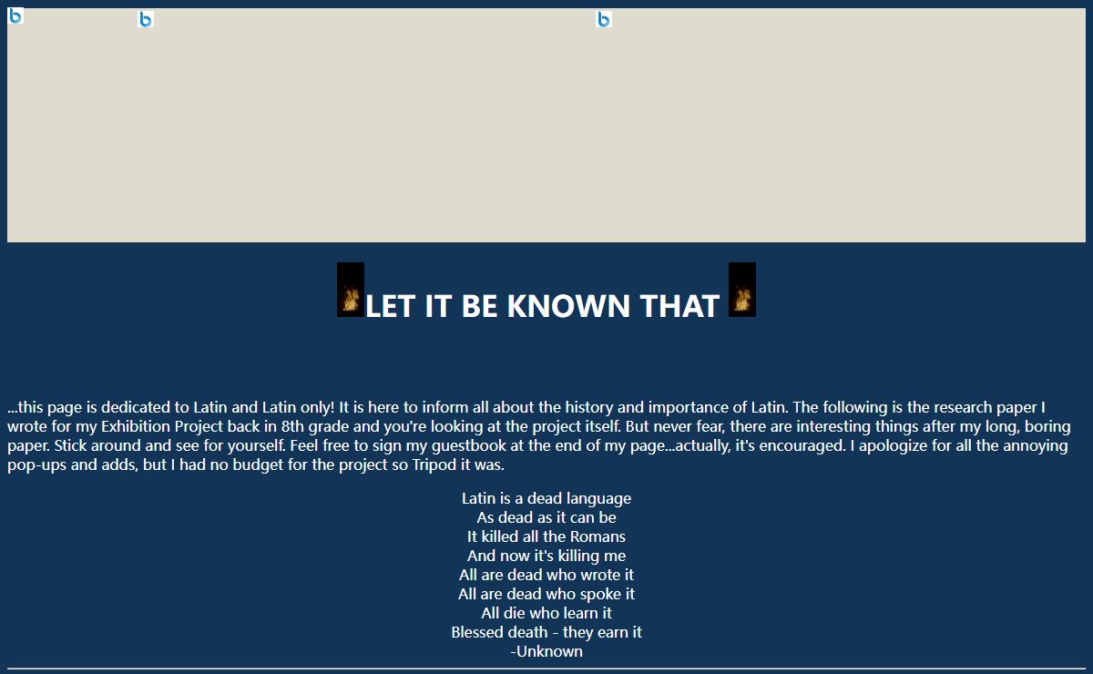 Christine's Latin Webpage