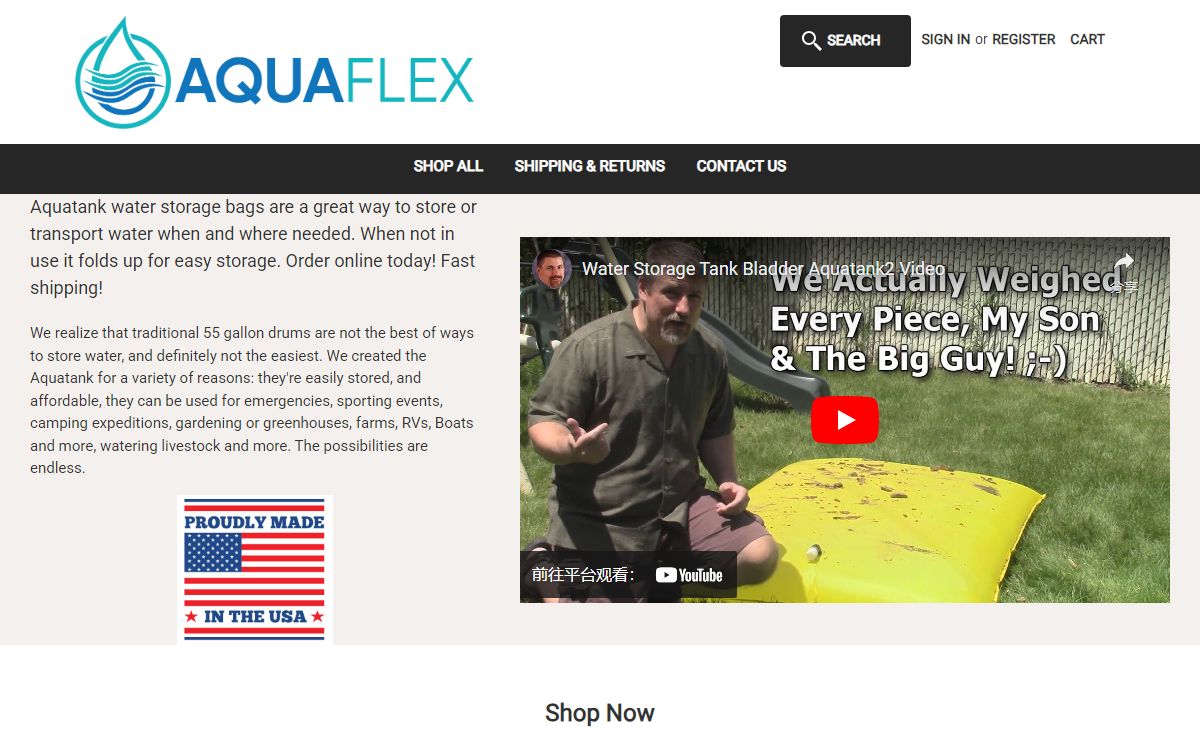 Aquaflex.net - Aquatank Emergency Water Storage Tank Bags