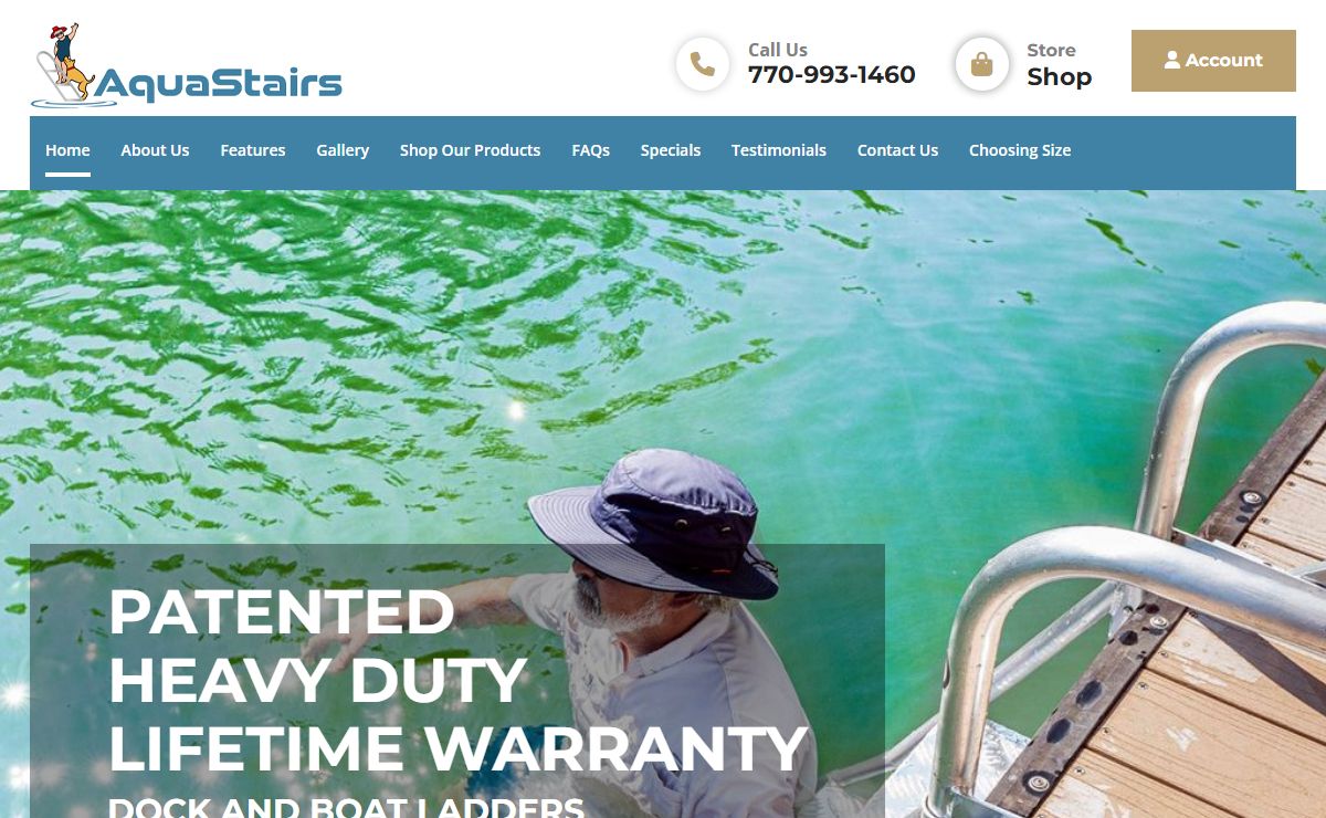 RETRACTABLE DOCK LADDER & BOAT LADDER FOR ALL - AquaStairs ®