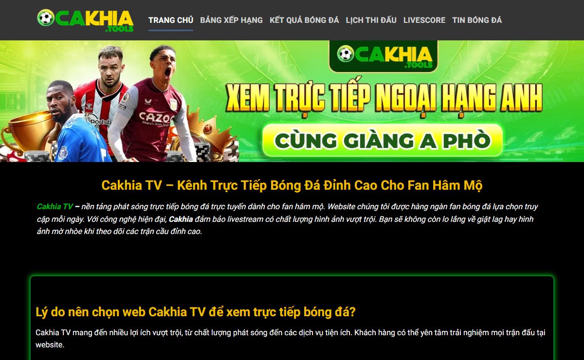 Cakhia TV - Cùng Giàng A Phò Trực tiếp Bóng Đá Full HD 24/7