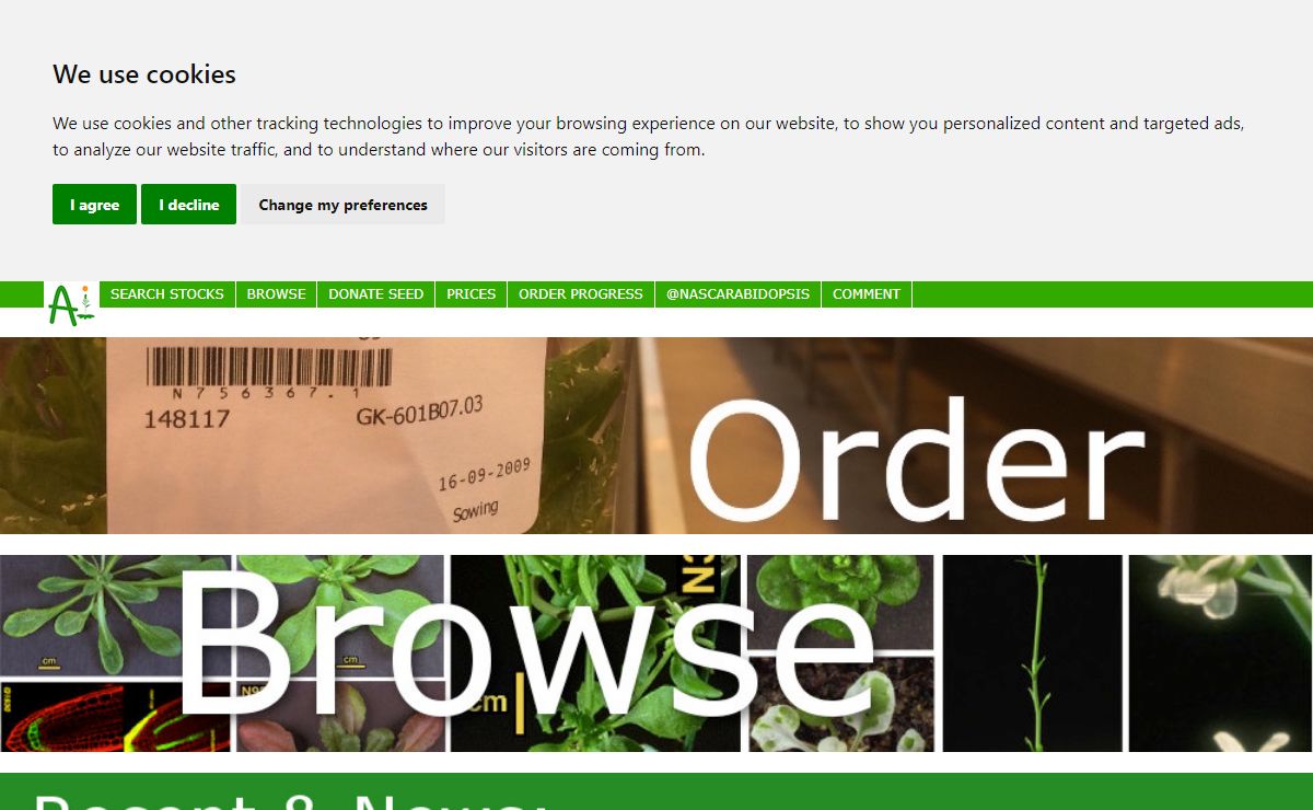 Eurasian Arabidopsis Stock Centre (uNASC)