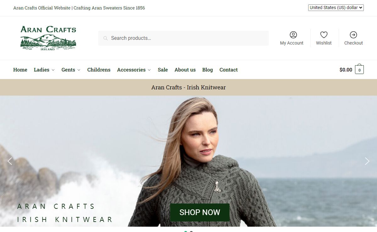 Aran Crafts - Official website. Authentic collection of Irish Aran sweaters for men, women & children
