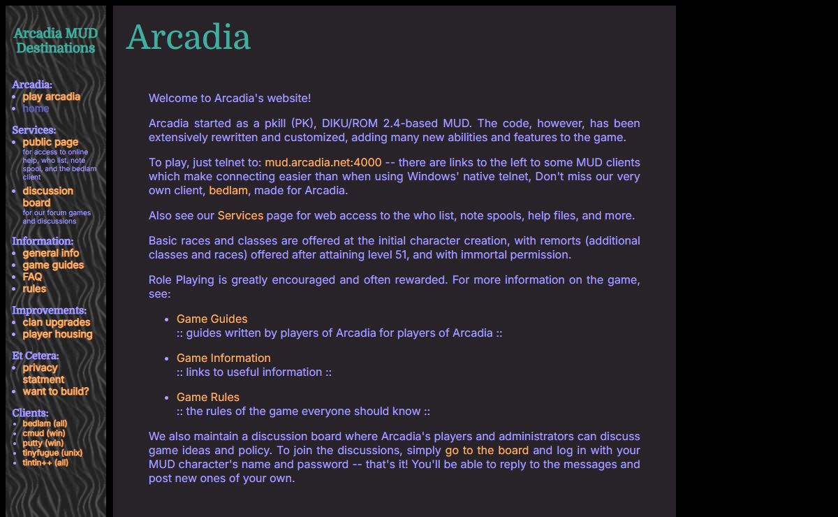Arcadia MUD