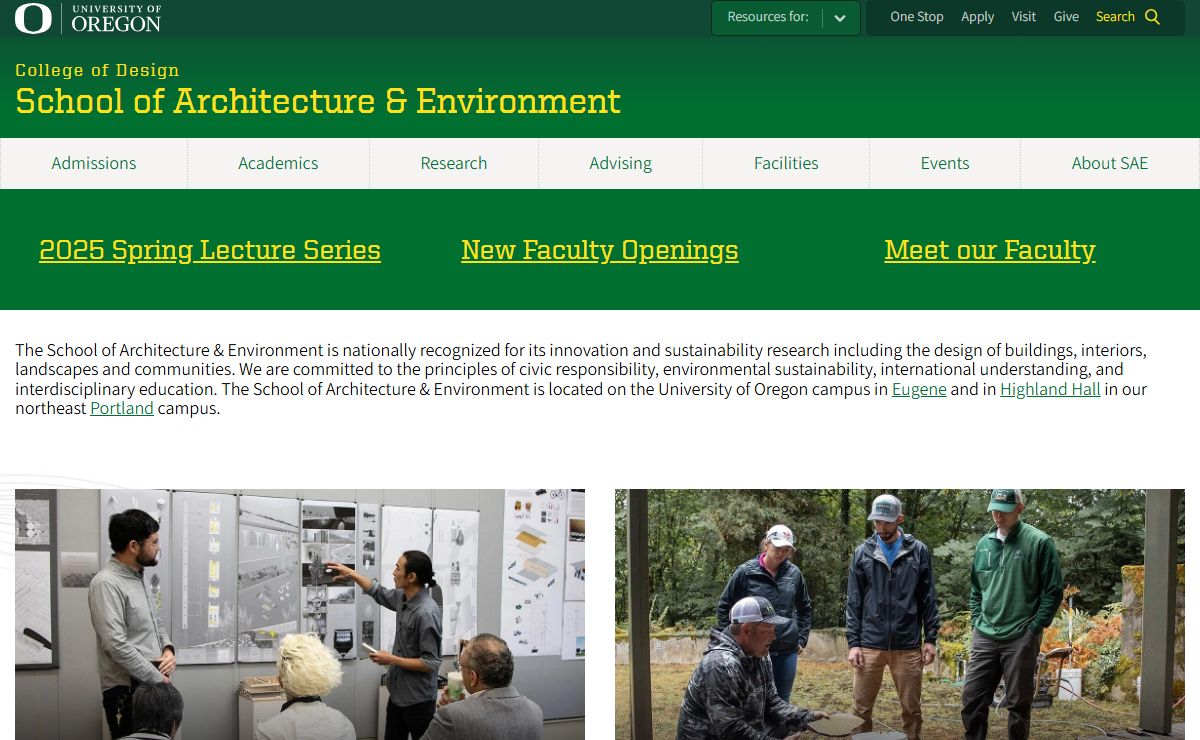 School of Architecture & Environment | University of Oregon