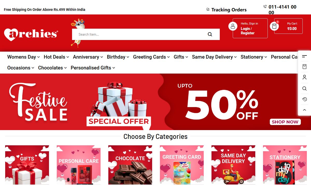 Archies Online – The most special way to say you care