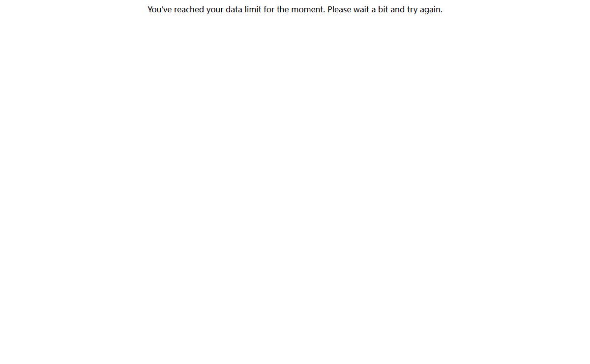 Data limit reached