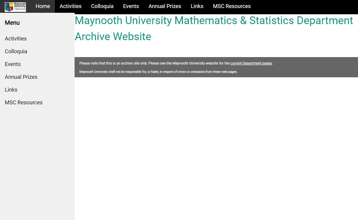 MU Maths & Stats Archive site