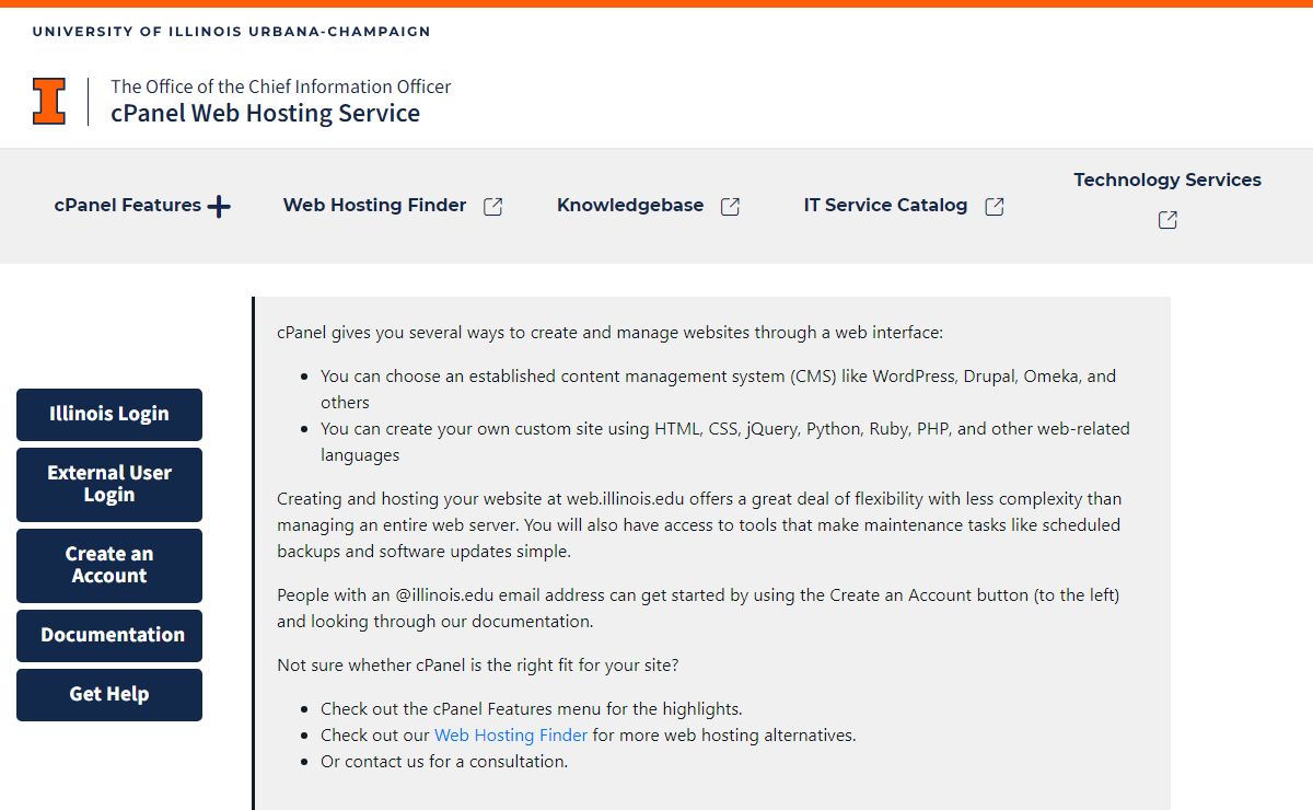 cPanel Web Hosting Service