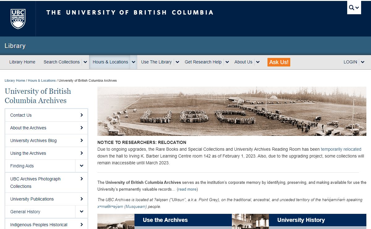 University of British Columbia Archives | University Archives Blog