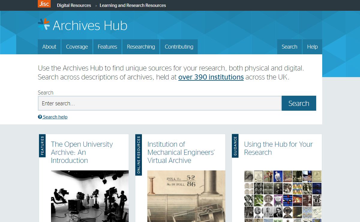 Home - Archives Hub