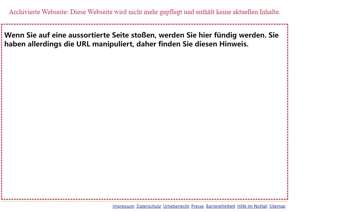Archivierte Website