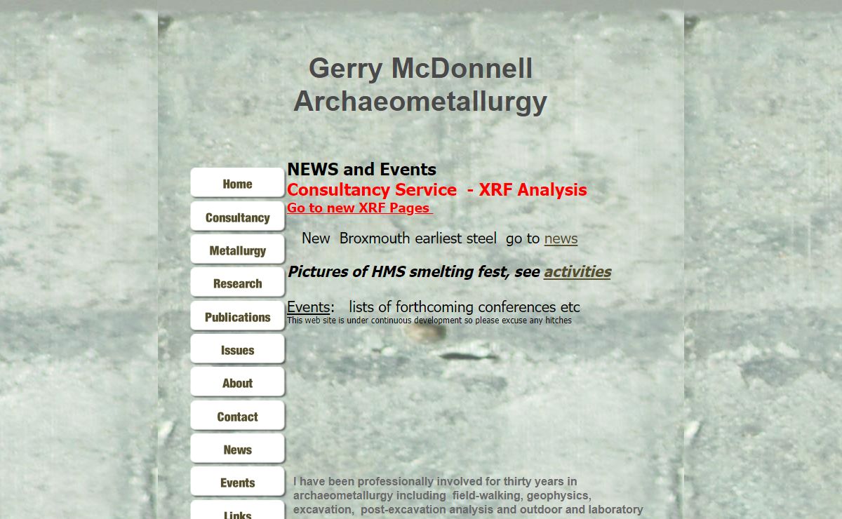 Gerry McDonnell Archaeometallurgy