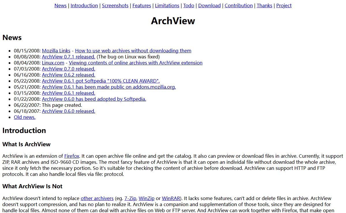 ArchView - View archive files online!