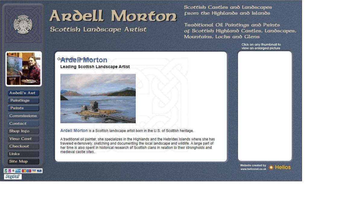 Ardell Morton > Artist Paintings Scottish Castles Landscapes Wildlife Highlands Islands