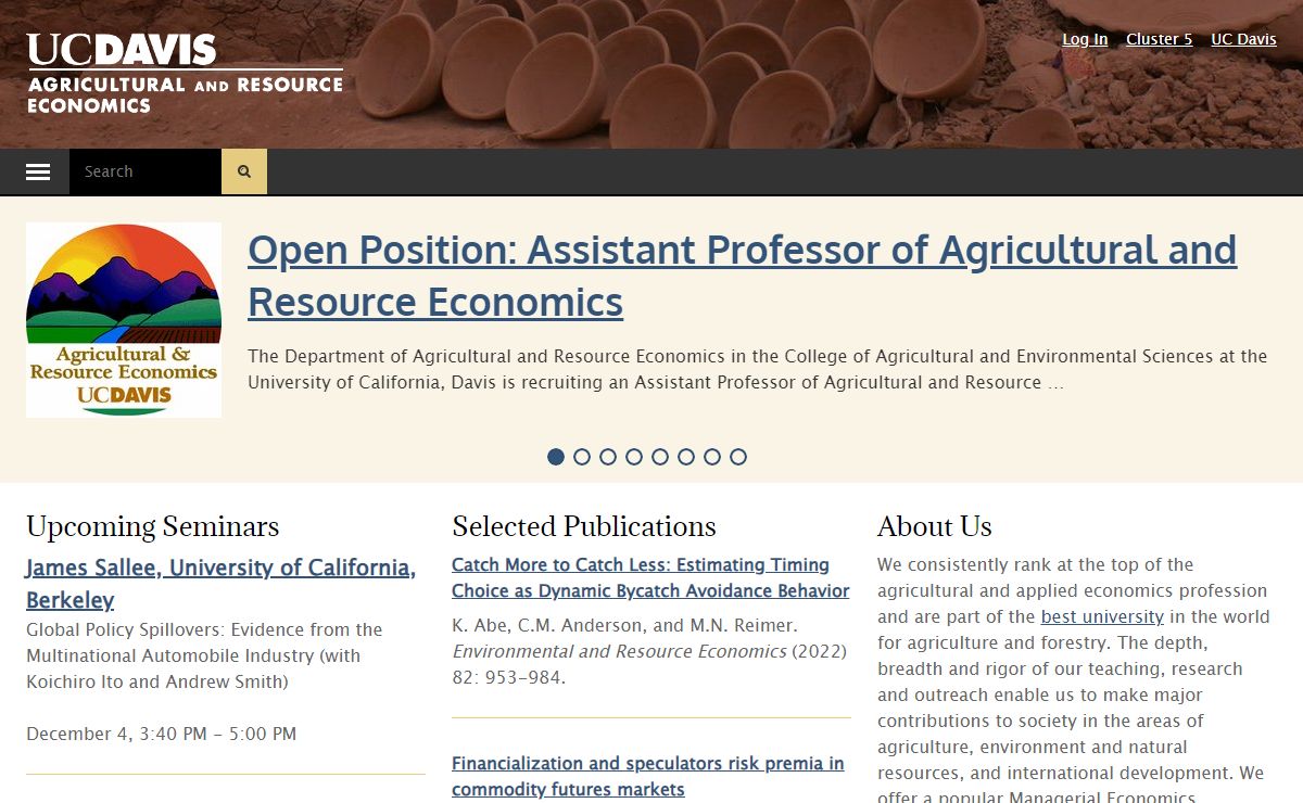 Home - Agricultural and Resource Economics, UC Davis