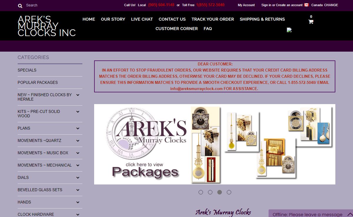Arek's Murray Clocks Inc