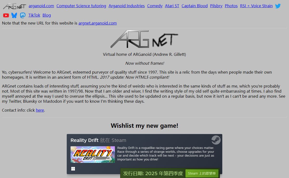 ARGnet: Arganoid's home page
