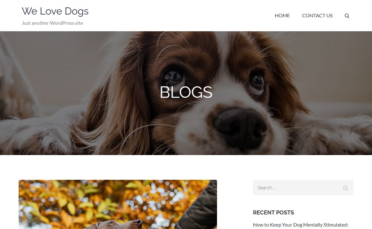 We Love Dogs – Just another WordPress site