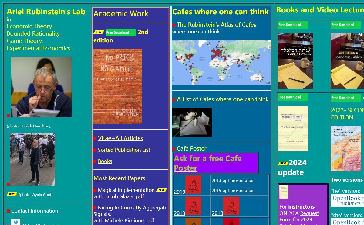Ariel Rubinstein Home Page: Game Theory אריאל רובינשטיין