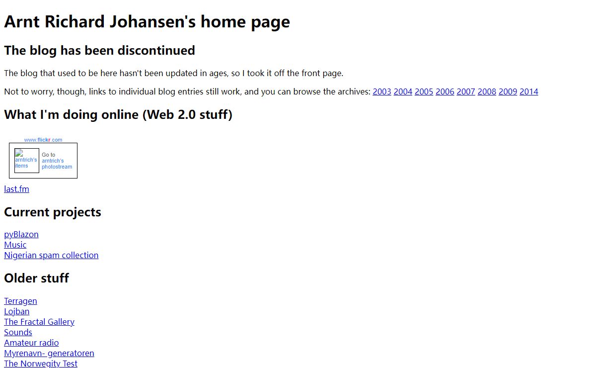 Arnt Richard Johansen's home page