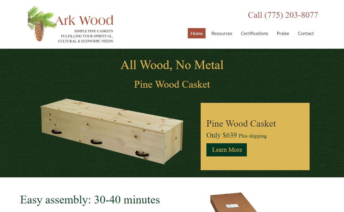 A Perfect Wood Casket | Cremation & Burial Casket | Casket Kit