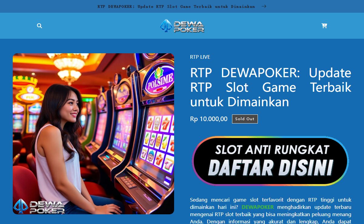 RTP DEWAPOKER: Update RTP Slot Game Terbaik untuk Dimainkan