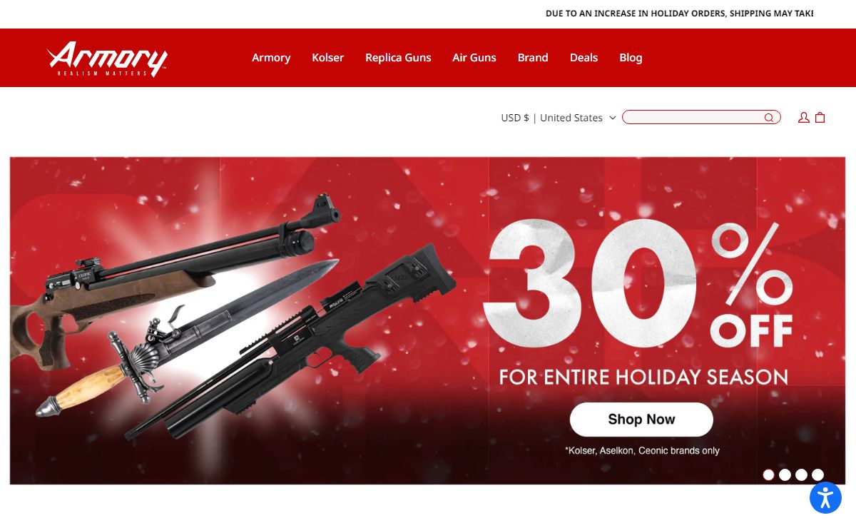 Replica Guns & Swords, PCP Air Rifles & BB Guns | The Armory – Armory.net