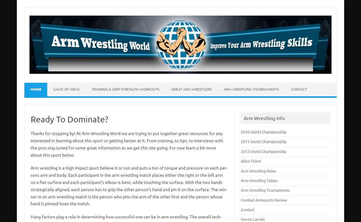 Arm Wrestling World | Tips, Trainining, Rules, & More | Interviews